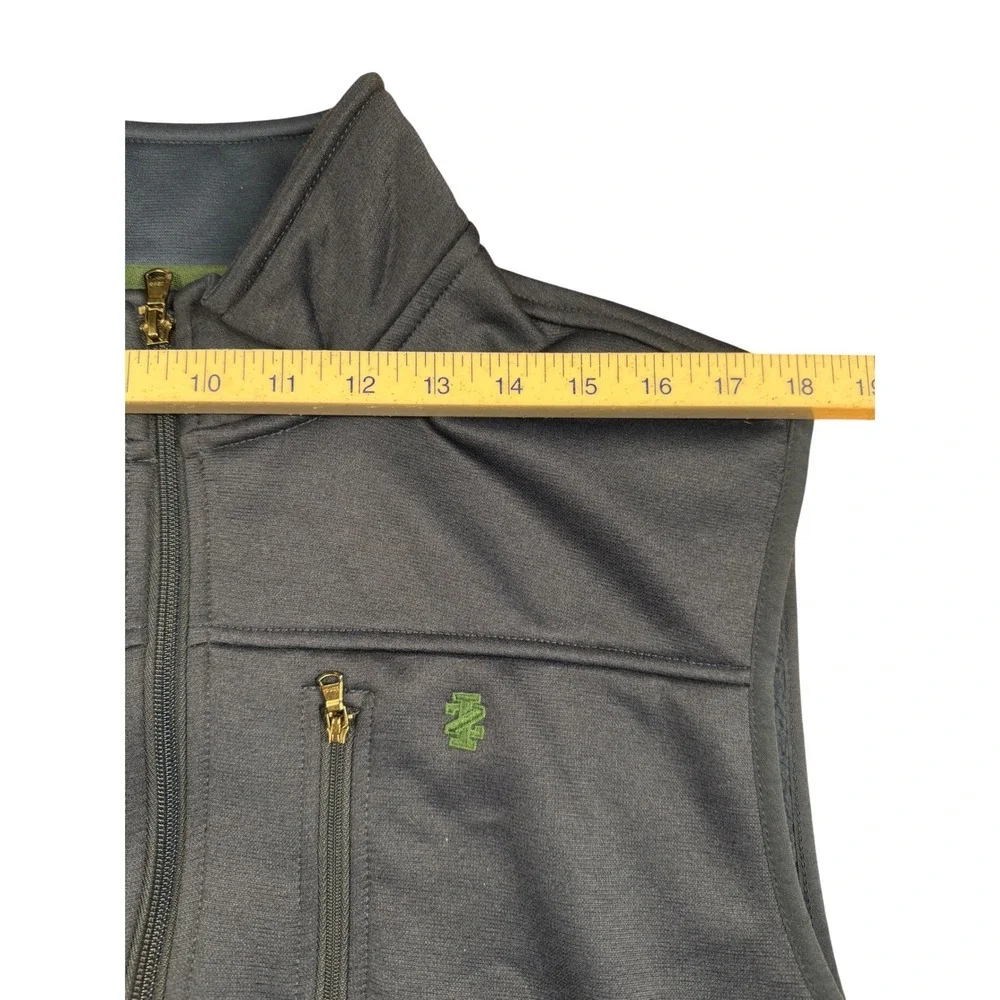 IZOD Advantage Performance Mens Vest Large Blue Full Zip Natural Stretch Pockets